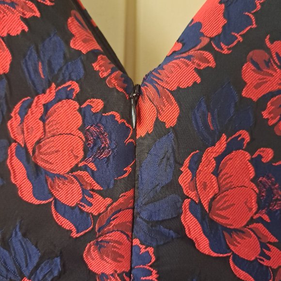 Maggy London women's shadow floral jacquard fit-n-flare dress Sz 14 - Picture 11 of 11